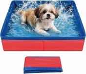 Piscina per Cani Piccoli 50x10cm Mini Piscinetta per Cani Piscina Pieghevole Gioco per Gatti Piscinas Animali Domestici Resistente Graffi per Bagno e Riporre Gli Oggetti (Rosso) – B0GWTRP2C3