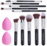 PORTENTUM Set Pennelli Make Up 10 + 2 Premium synthetic pennelli trucco per fondazione cipria fard, ombretto, Set di pennelli make up, kit con spugnetta e Blender Beauty – B0D78WSW31