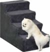 PawHut Scala per Cani e Gatti a 4 Gradini, 60x35x44 cm, Grigio Scuro – B0G11B1VPX