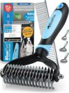 BluePet Spazzola per Cani & Gatto, Pettine Pelo Lungo, Cardatore Sottopelo – B01M3XECYX