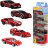 Hot Wheels Confezione da 5 Ferrari in scala 1:64 – B0FHKLTSS6