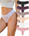 ALL OF SHE Perizoma Donna in Pizzo Sexy, Tanga Donna Seducente Intimo Donna Elegante, Lingerie Donna 6 Pezzi per Uso Quotidiano, Taglie S-XL – B0FDWSZKL2