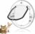 Gattaiola per vetro Porta Basculante per Gatti e Cani Grande Porta Gattaiola per vetro con 4 possibilità di bloccaggio (Rotonda Trasparente) – B07D3MTM9D