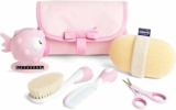 Chicco Set Bagnetto per Bambini, Idea Regalo, Idea Regalo Nascita, con Pettine, Spazzola Morbida, Termometro, Guanto Da Bagno In Spugna E Un Paio Di Forbici, Igiene Neonato, Prodotti Bagnetto, Rosa – B00FO5IBWU