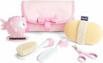 Chicco Set Bagnetto per Bambini, Idea Regalo, Idea Regalo Nascita, con Pettine, Spazzola Morbida, Termometro, Guanto Da Bagno In Spugna E Un Paio Di Forbici, Igiene Neonato, Prodotti Bagnetto, Rosa – B00FO5IBWU