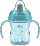 Chicco Training Cup, in Plastica Un Bicchiere Antigoccia Bambini, Una Tazza per Imparare a Bere, Beccuccio Ergonomico Semi-Soft, Valvola e Manici Rimovibili, 6 Mesi+, Senza BPA, Azzurro – B0DTPV5WNG
