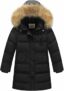 amropi Bambini Ragazzi Inverno Piumino Imbottito Lungo Cappotto con Pelliccia Cappuccio per 2-12 Anni – B0814TYSSS