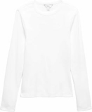 Marks & Spencer Donna a Coste Top Ricco di Cotone – vestibilità Slim – con Stretch – B0FW6YPGSZ
