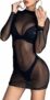 ROSAA Intimo Donna Sexy Lingerie Rete,Mini Abito Attillato in Pizzo,Babydoll Trasparente Maniche Lunghe,Abiti Corti Discoteca,Camicetta Pullover Aderente Estivo,Collant Sottoveste(Nero) – B09TRBC3VR