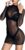 ROSAA Intimo Donna Sexy Lingerie Rete,Mini Abito Attillato in Pizzo,Babydoll Trasparente Maniche Lunghe,Abiti Corti Discoteca,Camicetta Pullover Aderente Estivo,Collant Sottoveste(Nero) – B09TRBC3VR