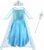 Vicloon Elsa Costume Ragazze Principessa, 5 PCs Principessa Elsa Costume, Vestito da Festa di Compleanno, Elsas Vestito Set da Principessas Corona e Bacchetta, Cosplay Party Halloween-140 – B0BPSFXQNY