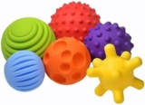 FANCY BABY 6 Palline Sensoriali Neonati, Giocattoli per Bambini a Partire da 0 3 6 9 12 18 Mesi, Palla per Bebè, Giocattolo per Motricità, da Massaggio, Giochi Educativi – B08DD7GV94