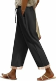 PASUDA Pantaloni Donna Estivi Casual Cotone Pantalone Leggeri Larghi con Coulisse Elastico Pantaloni Vita Alta Gamba Dritta Pantaloni con Tasche – B0DS2GX7KT
