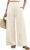 heekpek Pantaloni Lino Donna Estivi Larghi Pantaloni Leggeri Elastico Vita Alta Lunghi Gamba Larga Eleganti Pantalone Bottoni Solido Sciolto Freschi Comodi con Tasche – B0GJYWJBLC