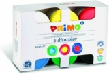 PRIMO – Tempere Lavabili per Bambini +2 Anni Prima Infanzia, Tempere per Dipingere a Dita 50g 6 Colori per Carta e Vetro, Tempera Pittura Cartoleria e Lavoretti Creativi, Dermatologicamente Testata – B00G93A7IW