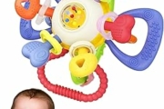 Infinno Sonaglio Dentizione Neonato 0-12 Mesi,Gioco Sensoriale Montessori in Silicone Alimentare,BPA Free-Regalo Bambino – B0FMK118PR