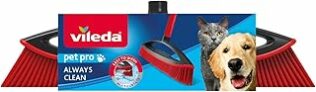 Vileda Always Clean Scopa in Gomma | per Peli di Animali Domestici Pet PRO | Attira e Raccoglie Sporco e peli di Animali Domestici |Sicura ed Efficace per Tutti i Tipi di Pavimento |Facile da Pulire – B07BT4NRNG