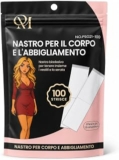 QM Nastro Biadesivo per Abbigliamento Donna,12 mm x 85 mm, Fashion Tape Trasparente per Vestiti, Pelle e Tessuti, Nastro Adesivo per Scollature, Spalline, Orli, Abiti e Top – B0H3JCGDFV