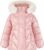 Happy Cherry Cappotto Piumino Bambina Calda Giacca Invernale con Pelliccia Cappuccio Rimovibile Ragazze Parka Lucido Antivento Elegante 3-9 Anni – B0FKMSX6SF