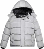 Wantdo Giacca Caldo Invernale Parka con Cappuccio Antivento Cappotto da Esterno Trapuntato Giubbotto in Cotone da Trekking Bambino – B07QMCKN2B