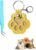 Scatola dei ricordi per cani, per peli di animali domestici, portachiavi commemorativo per animali domestici, portachiavi in pelle a forma di zampa di cane e gatto, Giallo – B0FPXL8MSX