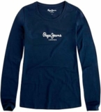 Pepe Jeans New Virginia Maglietta per Donna Slim Fit Maniche Lunghe – B06XST3THR