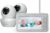 Babysense Baby Monitor Video e Audio HD da 5″ con Schermo Split, Due Telecamere HD con Telecomando PTZ, Luce Notturna, Portata 300m, Audio Bidirezionale, Zoom 4X, Visione Notturna, Batteria Grande – B0B68MQ76N