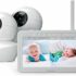 APUNOL Carillon Neonati, Peluche per Nanna, Luce Notturna Bambini Ricaricabile USB Regalo Neonate Giocattolo Teddy con Sensore di Pianto, Proiettore Stele e Rumori Bianchi – B08BR7FB9D