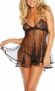 ROSVAJFY Piccardia Sexy Set Lingerie Donna Camicie Trasparente Pizzo Tutina Biancheria Intima Senza Schiena Abbigliamento Dormire Collo V Babydoll Fiocco Pizzo – B0BHTN9LDR