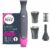 Veet Expert All-In-One Trimmer, Rasoio elettrico donna, Viso e parti intime, Epilatore elettrico donna 100% waterproof, 2 testine e 3 pettini guida, Rasatura ad alta precisione, Cordless – B0DY1WBYFY