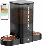 HoneyGuaridan 5L Distributore Automatico Cibo Gatti Adatto a Due Gatti, Dispenser Crocchette Gatto Con 2.4G/5G WiFi, Programmabile 6 Pasti al Giorno, Registrazione Vocale 10s, Doppia Alimentazione – B0FNWHXP1V