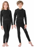 Homord Set Intimo Termico Bambino Traspirante Tessuto di Carbone di bambù Intimo Funzionale Set Biancheria Intima Termica Buono per Il Calcio, Lo Sci, l’hockey su Ghiaccio, la Corsa, Il Sonno – B0B8BVZ42W