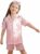 Pigiama Bambina Bambino Set di Seta con Fascia Pigiama Corto Bambina Bottoni Pigiama Indumenti da Notte Abbigliamento per Casa Set di Abbigliamento – B0F54H6BP2