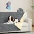 DUJUIKE Copridivano 100% impermeabile per cani, coperta per animali domestici, protezione per mobili per bambini e animali domestici, con fondo antiscivolo, per 3 posti (Cammello, 173 x 208 cm) – B0BRC9RN8V