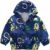 La-haut kids Giacca con cappuccio da ragazzo da 1 a 5 anni,Taglio a vento motivo ingranaggi, trattore, camion betoniera, bulldozer,veicoli da costruzione, cerniera, blu e verde – B0FCFX1GJJ