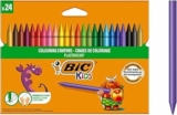 BIC Kids Pastelli Colorati, Plastidecor, Colori per Bambini a Casa e a Scuola, Colori Assortiti, Astuccio Scuola, Confezione da 24 unita – B001231634