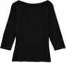 VERO MODA Donna Maglietta Elasticizzato a Manica 3/4, Scollo a Barca, Top Aderente, Manica Lunga. – B09M9T3JP6