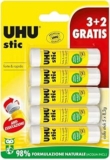 UHU Stic 5×8.2g colla per bambini, sicura da usare per i lavoretti, adatta per la scuola, l’ufficio, l’università – B089QH7C5M