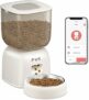 PUPPY KITTY Distributore Automatico Cibo Gatti, 2.4G WiFi Dispenser Cibo Gatti Collegare APP con 10S Registrazion, Ciotola in Acciaio Inossidabile 304, 1-10 Pasti al Giorno, 3L – B0D2L2C679