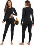 Hyeek Intimo Termico Donna Invernale, Attivo Caldo Manica Lunga Maglia Termica e Pantaloni – Completo Tuta Termica Funzionale Set Termico Donna per Sci Ciclismo Corsa Allenamento – B0CDLN7JPS