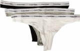 Calvin Klein Perizoma Donna CK Confezione 3 Capi Thong Elastico a Vista Cotone Elasticizzato Articolo QD5209E – B0C8FC5KJL