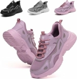 Bawalon Scarpe Antinfortunistiche Donna Leggere Scarpe da Lavoro on Punta in Acciaio Comode Traspiranti Antiscivolo Scarpe Sicurezza Donna Viola – B0CX4YT1TT