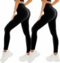 SINOPHANT 2 Confezione Leggins Sportivi Donna a Vita Alta, Pantaloni Yoga Controllo della Pancia Opaco Elastici Leggings – B07NY4FTB1