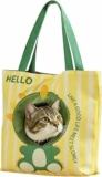 Borsa a Tracolla Tela per Trasportino Gatto, Portatile Borsa per Cani Piccola Taglia, Tote Bag Zaino per Cani Gatti Coniglio Piccola Animali Domestici Fino a 3 kg per Passeggiate, Campeggio – B0GZP2TBN7