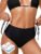 Periodi costumi da bagno per il nuoto da donna 4 strati a prova di perdite, pantaloni bikini a vita alta, costume da bagno nero adolescente ragazza periodi costume da bagno con coulisse – B0DT47VSLX