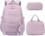 Amythe Zaino Ragazza per Scuola Elementare e Media – Set Zaino Scuola 3 Pezzi per Bambina con Borza Pranzo e Astuccio – Zaini da viaggio Leggero per Bambini 9-16 Anni -Viola – B0FXDH7218