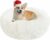 Cuccia Gatto Cane Antistress Morbida – Cuscino Pelosa per Cani Gatti Interno Nuvola Soffice Peluche Rotondo da Ciambella, Letto Pelosa per Animale Domestico Piccola Media (L-60cm/23.6in, Bianca) – B0CB3NM4BT
