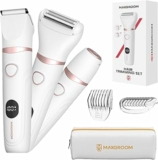 MAXGROOM Rasoio Elettrico Donna per Parti Intime 3 in 1, Bianco – B0FZJW6QRX