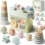 Vanplay Giochi Montessori 6 Mesi, Giochi Neonato 6-9 Mesi, 4 in 1 Giocattoli, Giochi Sensoriali per Neonati, Regalo Neonato 6 9 12 Mesi – B0GFCN678N