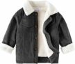 Volunboy Bambino Ragazzi Giacca in Pile Foderata, L’Autunno Inverno Sherpa Bambini Felpato Cappotto Giubbotto – B0BLVNS21G